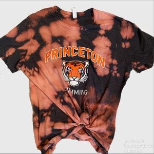 Princeton tiger graphic bleach dyed tee